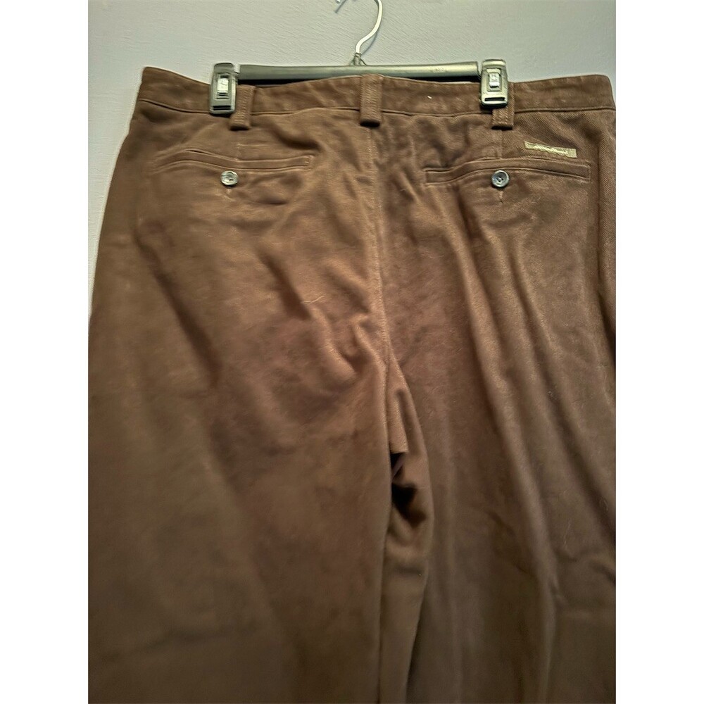 Eddie Bauer Chino Pants Mens 36x34 Dark Brown Relaxed Fit Straight Leg - Picture 5 of 10
